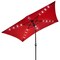 10'X6.5' Solar Rectangle Outdoor Tilt Patio Umbrella Red Color